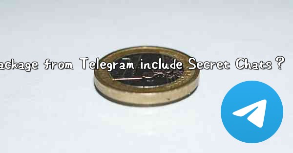 Does the exported data package from Telegram include Secret 