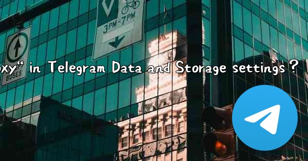 What is “Proxy“ in Telegram Data and Storage settings？