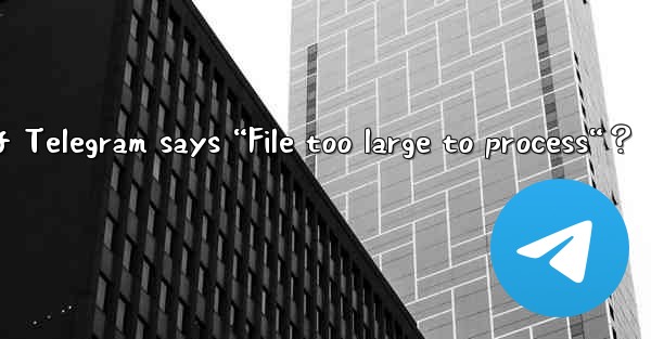What to do if Telegram says “File too large to process“？